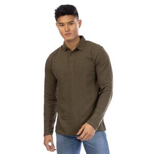Peter Werth Mens Noaks Long-Sleeved Polo Shirt / Olive